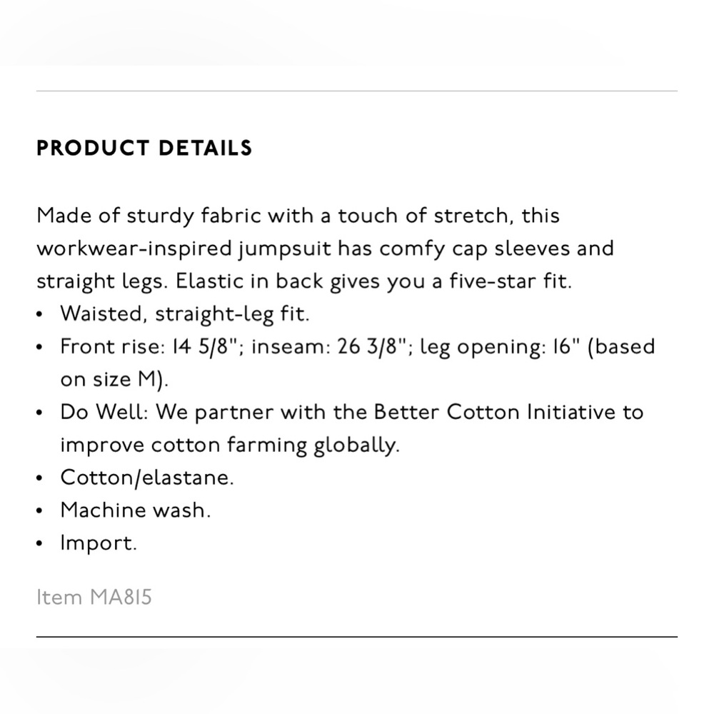 Madewell Cap-Sleeve Jumpsuit - Sunfaded Indigo S - Picture 7 of 7